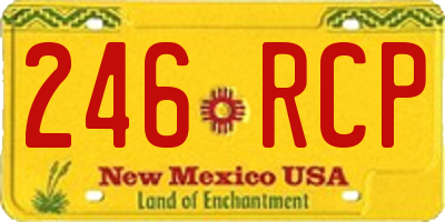 NM license plate 246RCP