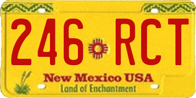 NM license plate 246RCT