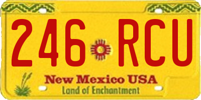 NM license plate 246RCU