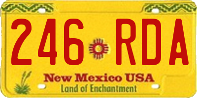 NM license plate 246RDA