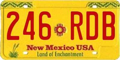 NM license plate 246RDB