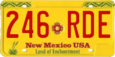 NM license plate 246RDE