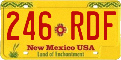 NM license plate 246RDF