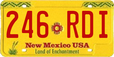 NM license plate 246RDI