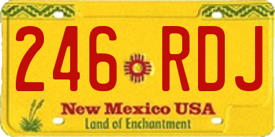 NM license plate 246RDJ