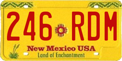 NM license plate 246RDM
