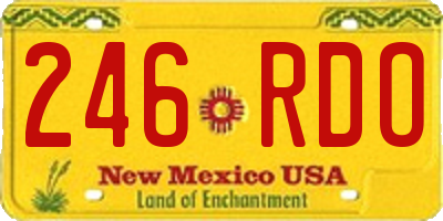 NM license plate 246RDO