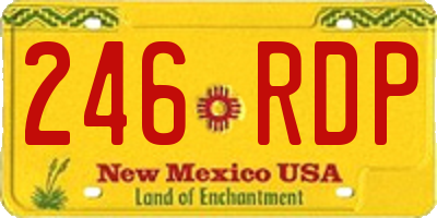 NM license plate 246RDP