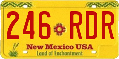 NM license plate 246RDR