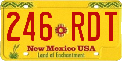 NM license plate 246RDT
