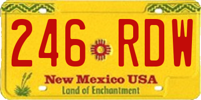 NM license plate 246RDW