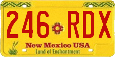 NM license plate 246RDX