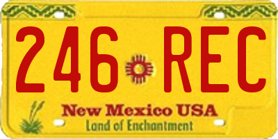 NM license plate 246REC