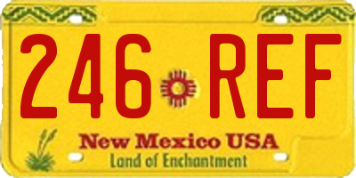 NM license plate 246REF