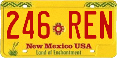 NM license plate 246REN