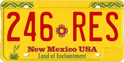NM license plate 246RES