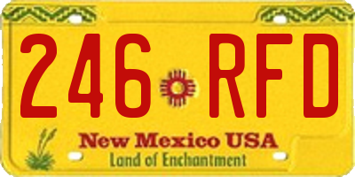 NM license plate 246RFD