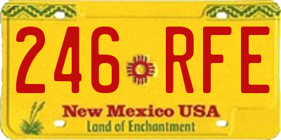 NM license plate 246RFE