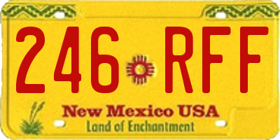 NM license plate 246RFF