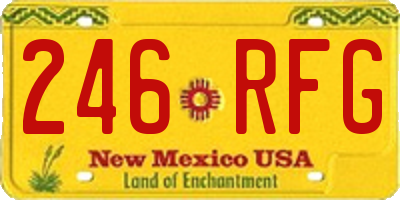 NM license plate 246RFG