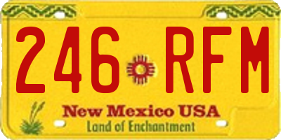 NM license plate 246RFM
