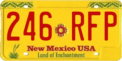 NM license plate 246RFP