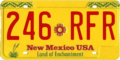 NM license plate 246RFR