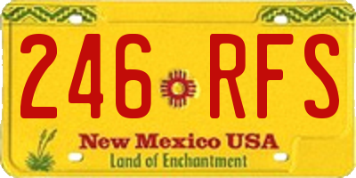 NM license plate 246RFS