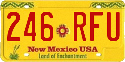 NM license plate 246RFU