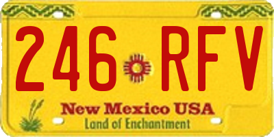 NM license plate 246RFV