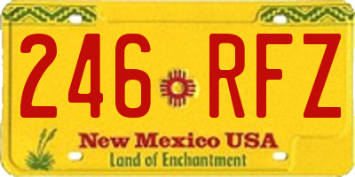 NM license plate 246RFZ