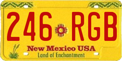 NM license plate 246RGB