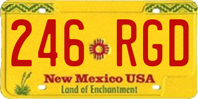 NM license plate 246RGD
