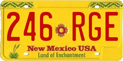 NM license plate 246RGE