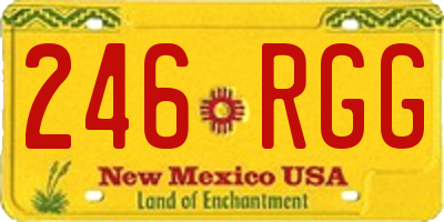 NM license plate 246RGG