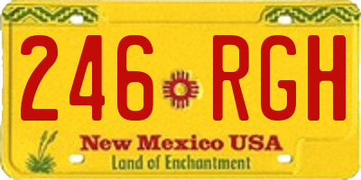 NM license plate 246RGH