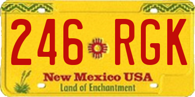 NM license plate 246RGK