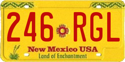 NM license plate 246RGL