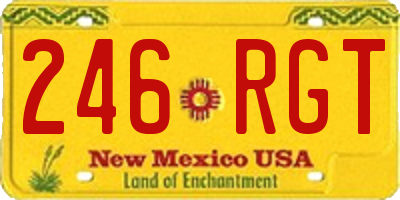 NM license plate 246RGT
