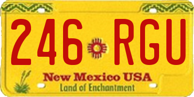 NM license plate 246RGU