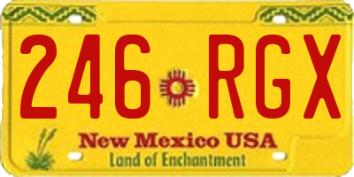 NM license plate 246RGX