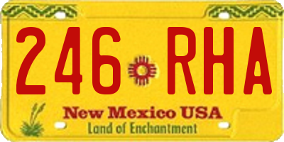 NM license plate 246RHA