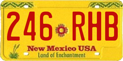 NM license plate 246RHB