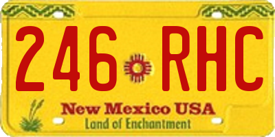 NM license plate 246RHC