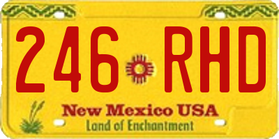 NM license plate 246RHD
