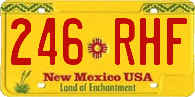 NM license plate 246RHF