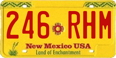 NM license plate 246RHM