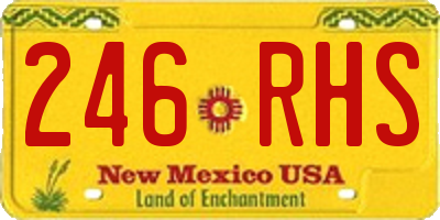 NM license plate 246RHS