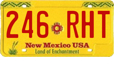 NM license plate 246RHT
