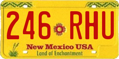 NM license plate 246RHU